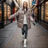 GMXIA Giacche e Cappotti da Donna Vintage Casual Tinta Unita Stampa Autunno Inverno Manica Lunga Collo Alto