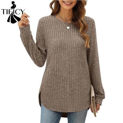 Moda feminina casual primavera outono cor sólida estampa manga comprida blusas e camisas