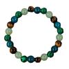 Green Aventurine Tiger Eye And Dark Green Agate Beaded Bracelet Natural Fashion Jewelry For Men And Women Daily Wear Simple Versatile Accessory
