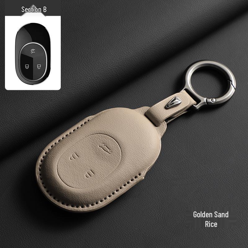 NIO ES6/EC6/ET5/ES8/ET7/ES7/EC7 Brown Key Cover and Buckle (2023 Model)