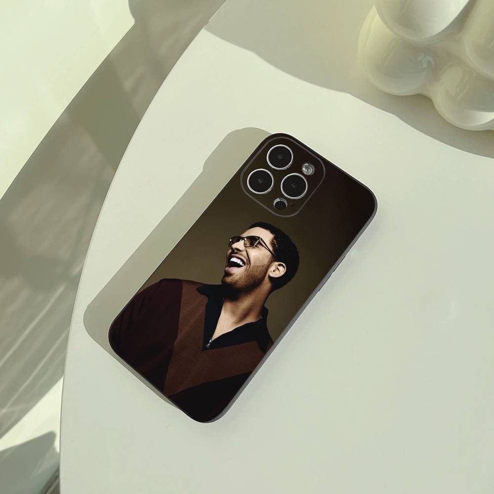 rapper-Drake Phone Case For iPhone 17,16,15,14,13,12,11 Pro Max,16/15/14Plus,XS Soft Black Cover