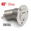 45/90 Degree Stainless Steel 316 Deck Filler Cap GAS DIESEL FUEL WASTE WATER 50mm(2inch) Marine Boat Yacht Hardware Deck Filler