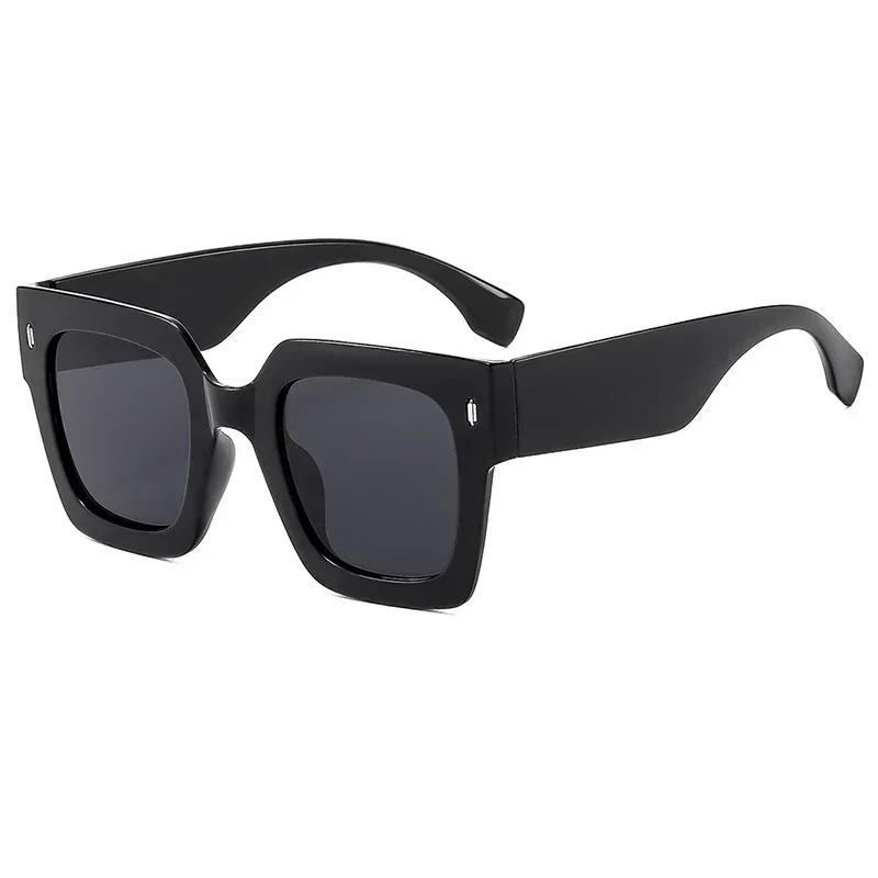 

Sexy Big Rectangle Sunglasses Fashion Women Vintage Brand Designer Sun Glasses Men Black Female Eyewear Mirror Other
