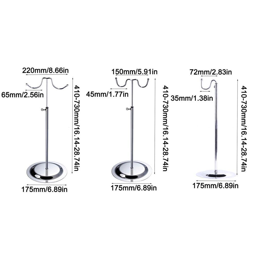 Stainless Steel Bag Clothing Show Shelf Adjustable Polished Metal Display Risers Silver Wallet Holder Stand