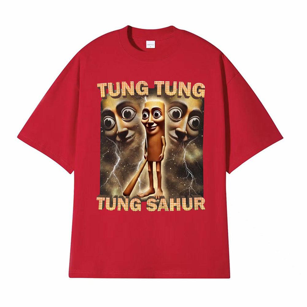 

Tung Tung Tung Sahur Funny Baseball Bat Meme Tshirts for Men Vintage 90s Humor T Shirts Unisex High Quality Tshirt Streetwear S