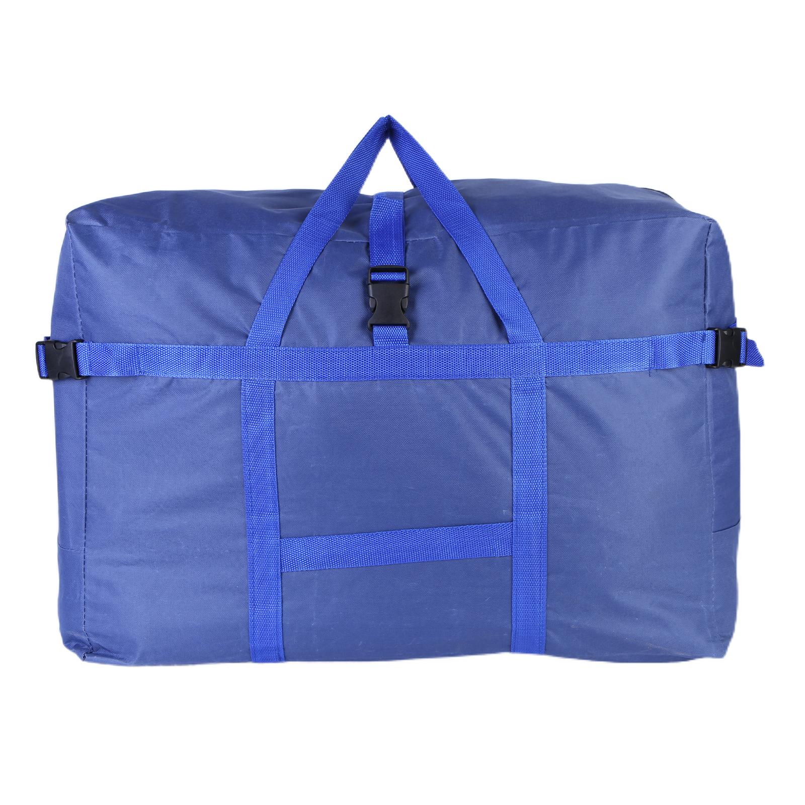 Oxford Cloth Moving Bag Thickened Clothes Quilt Storage Bag Waterproof Airline Checked Travel Bag Heavy-Duty Sorting Packing Bag синий