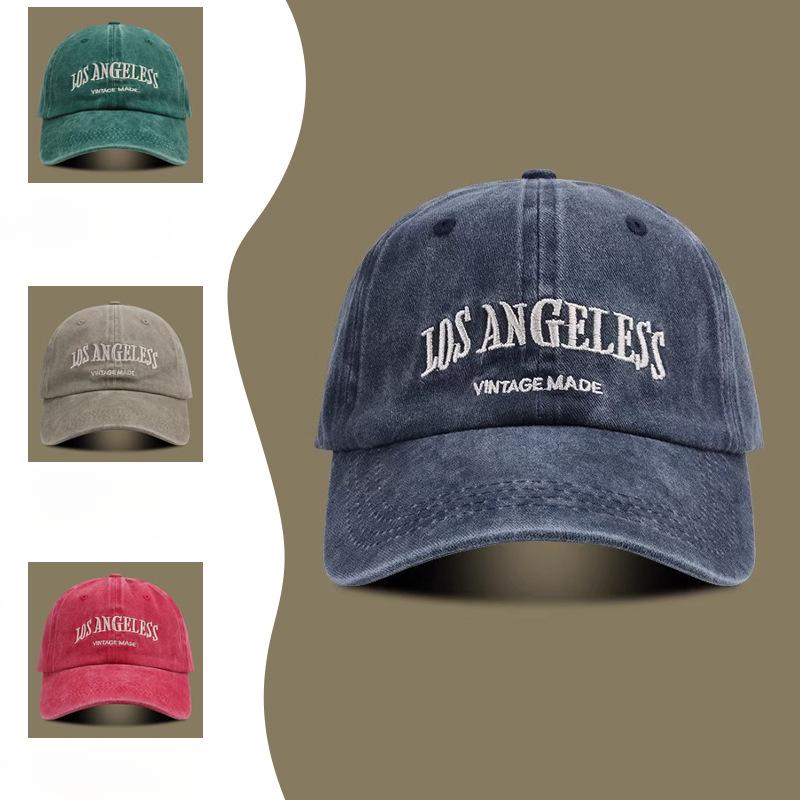 Spring and Summer Washing Couple Versatile Simple Casual Baseball Cap Men Retro American Face Showing Small Baseball Hat Women