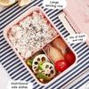 3-Compartment Wheat Straw Lunch Box For Office Use Insulated Includes Chopsticks And Spoon