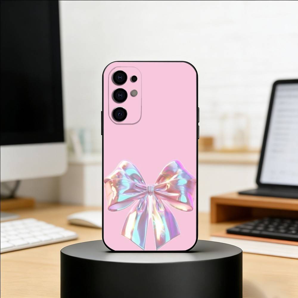 pink bows Phone Case For Samsung S25,S24,S21,S22,S23,S30,Ultra,S20,Plus,Fe,Soft Silicone Black Cover