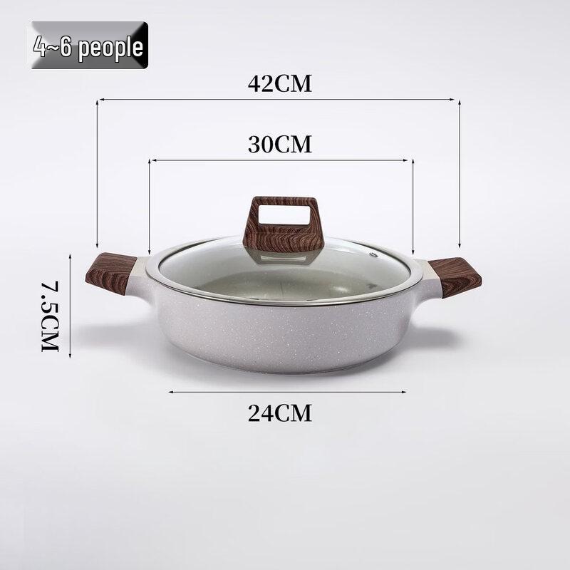 ZISIZ Non-Stick Integrated Soup Pot with Steamer