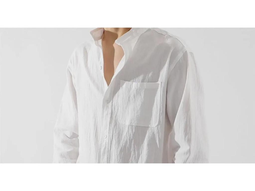 Men's Long Sleeve Linen Shirt - Autumn Chinese Style, Loose Fit, Cotton and Linen Casual Jacket