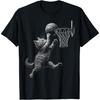 DCOJUZBO Cute Cat Playing Basketball Men Women Unny Cat Kitten T-Shirt
