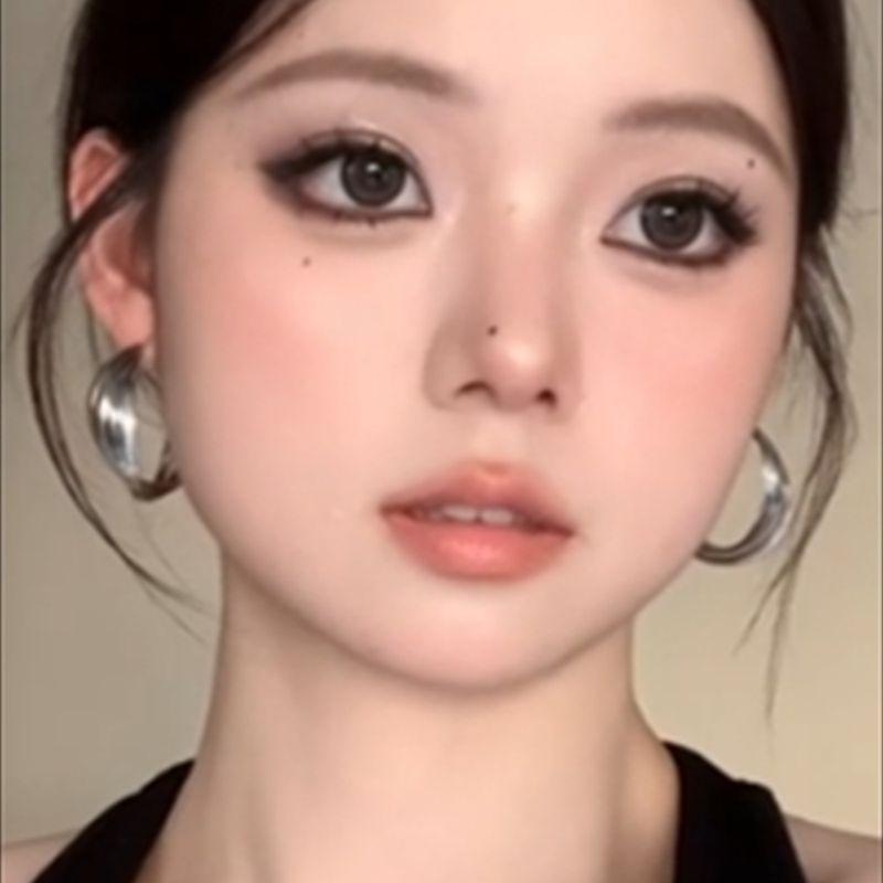 

Zoozmini Металлические Ретро Серьги-гвоздики с Большим Кругом в Гонконгском Стиле для Женщин, Дизайнерские Нишевые Серьги, Легкая Роскошь, Высокий Стиль Silver plated