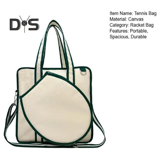 Tennis-Tragetasche für Damen, Tennisschlägertasche, geräumige Padel-Tasche, verstellbare Pickleball-Sporthandtasche für 2 Schläger