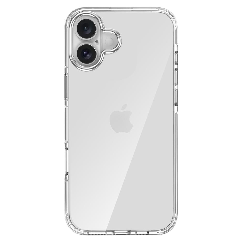 For iPhone 16 Case Airbag Design PC+TPU Clear Protective Phone Cover
