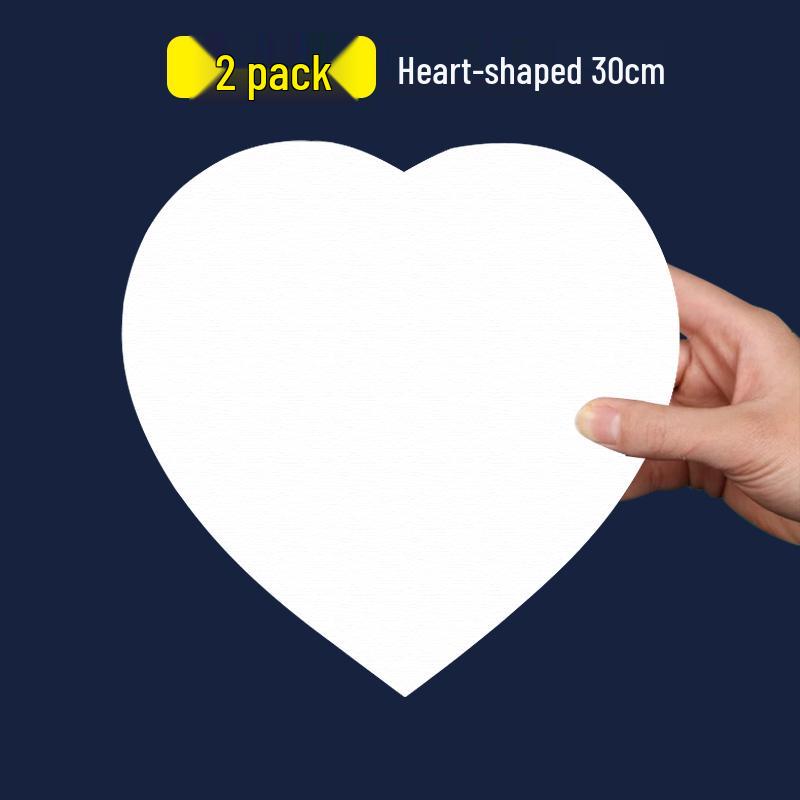 Irregular Round Cotton Linen Canvas Frame for Children's Acrylic and Oil Painting - Oval/Heart Shapes