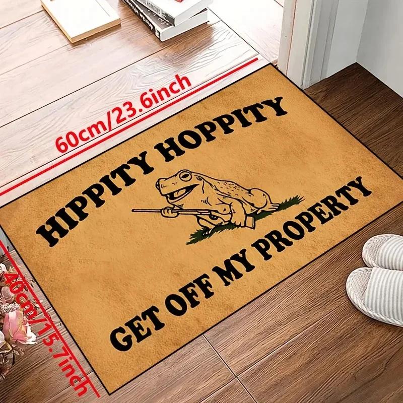 Hippity Hoppity Via dalla Mia Proprietà Tappeti di Benvenuto Retro Tappetini per la Cucina Davanti alla Porta Tappetino per l'Ingresso del Soggiorno Camera da Letto Tappetino Antiscivolo
