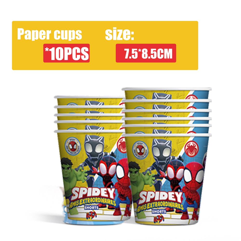 51pcs Spiderman Superhero Tableware Includes Plates Cups Napkins Tablecloth