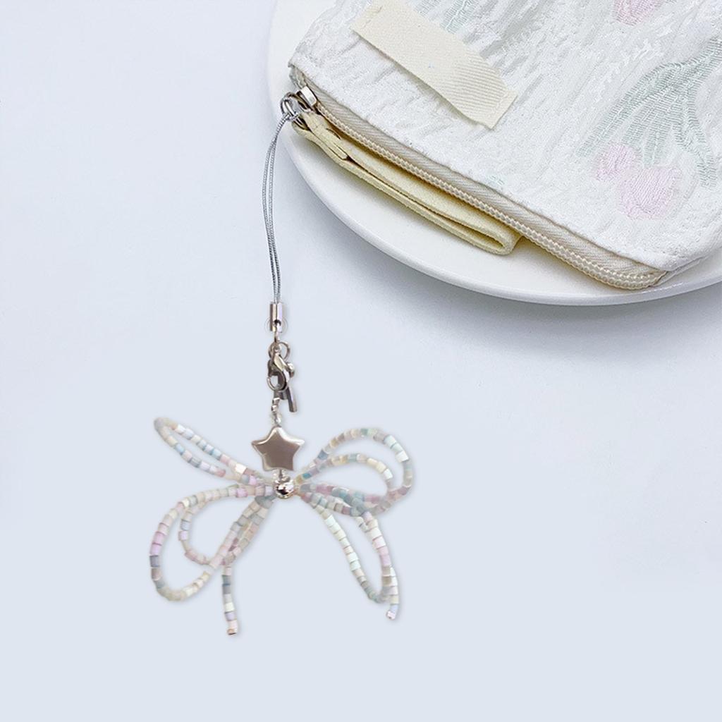Stylish Bowknot Phone Lanyard Wrist Strap Star Butterfly Bow Phone Charm Antilost Cellphone Strap Hanging Rope Keychain