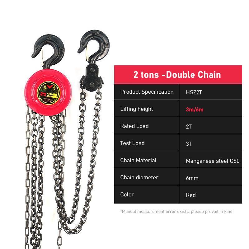 3M 1T 2T 3T Crane Hoist Accessories Round Hand Hoist Industrial Lifting Manual Chain Hoist Lifting Chain
