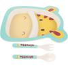 Bamboo Fiber Children'S Tableware Kids Plates Toddler Cutlery