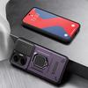 KEYSION Shockproof Armor Case for Xiaomi POCO F7 5G Slide Camera Lens Protection Ring Stand Phone Cover for Redmi Turbo 4 Pro