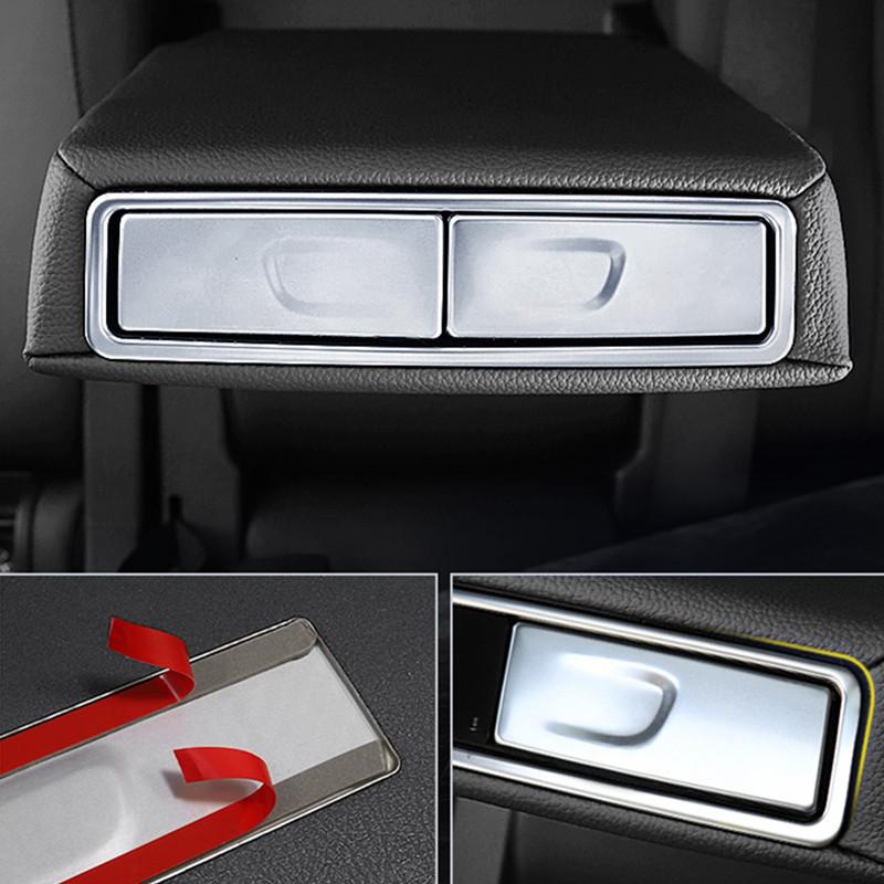 Car Rear Armrest Water Cup Frame Bright Strip Decoration Sticker Fit For Mercedes Benz A W177 GLB X247 GLA H247
