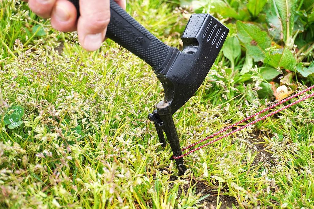 KAKURI Short Peg Sand for Outdoor Camping and Tent 200mm X 115mm Hammer, Beige, Pegs, Approx.