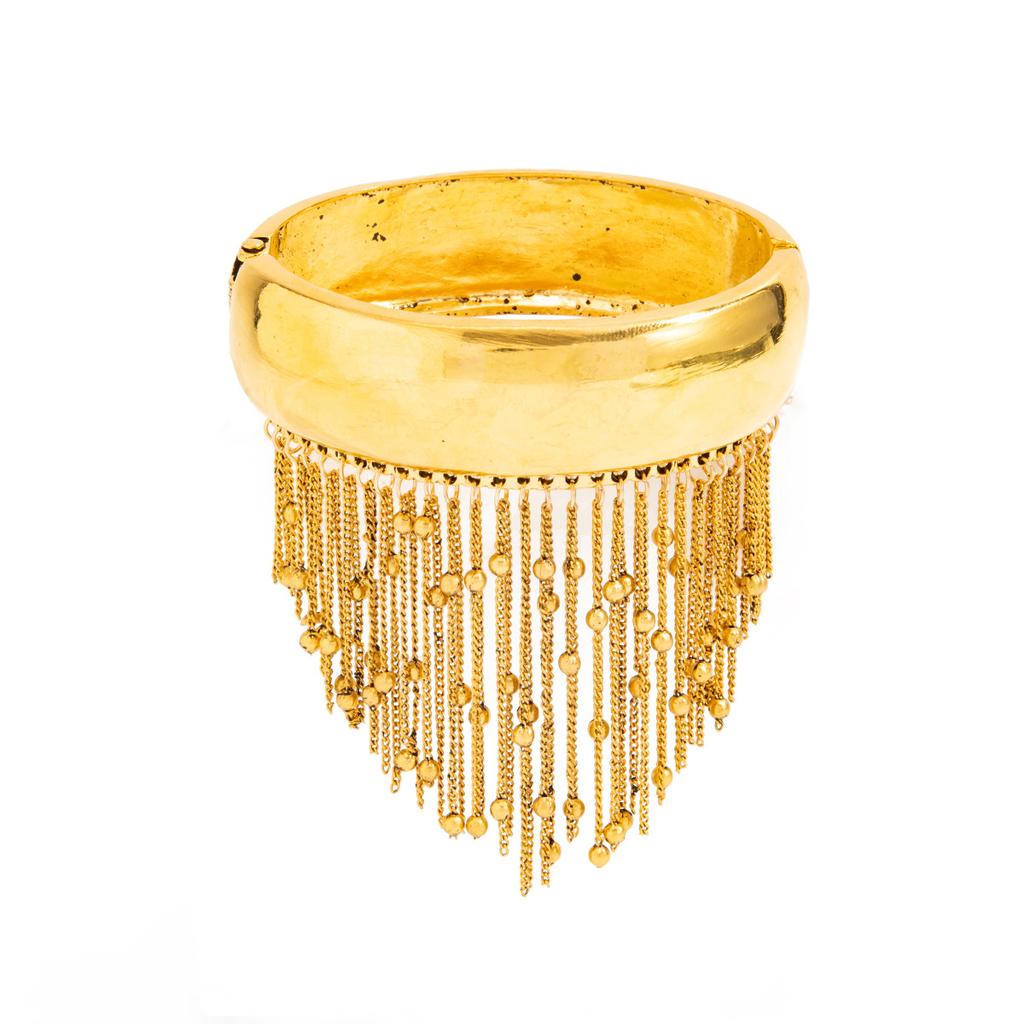 Creative Waterfall Metal Bead Chain Fringed Necklace, Fashionable Elbow Beaded Collarbone Necklace