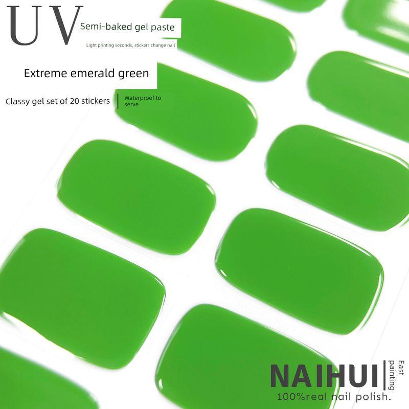 

и Блестящий Микро Прозрачный Желе Чистый Цвет УФ Гель Наклейка для Ногтей Полузапеченные Наклейки для Ногтей Полуотвердевшая Фототерапевтическая Паста Лампа для Нагрева Отвердевшая Extreme Emerald Green [20 Finger Needs Light]]