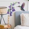 Purple Morning Glories Little Birds, Bedroom Living Room Entrance Hall Home Background Beautification Wall Stickers