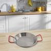 Easy To Clean Paella Bowl Serving Plate Stainless Steel Skillet Practical Design