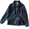 Tiefblaue Jeansjacke Vielseitige Damen Frühling Herbst Lockere Schlankmachende Kurze Jacke,