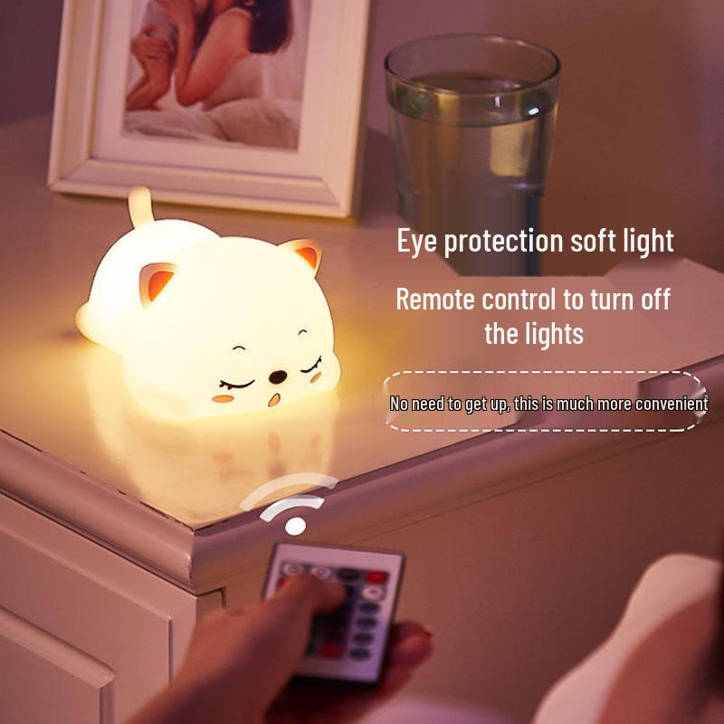 Weiches Silikon LED Nachtlicht für den Nachttisch: Augenschutz & Schlafhilfe