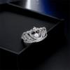 Luxury Zircon Crown Ring for Women: Elegant Micro-paved Wedding Jewelry