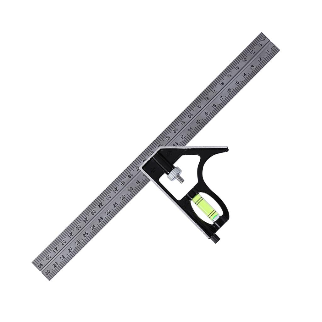 300mm Ruler Measuring Kit, Engineers Combination Set with Right Angle Ruler for Measuring, Marking, Layout