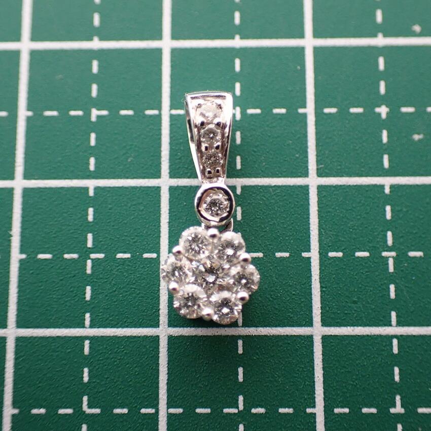 [Gebraucht] K18WG Diamant Anhänger Top/g503-43