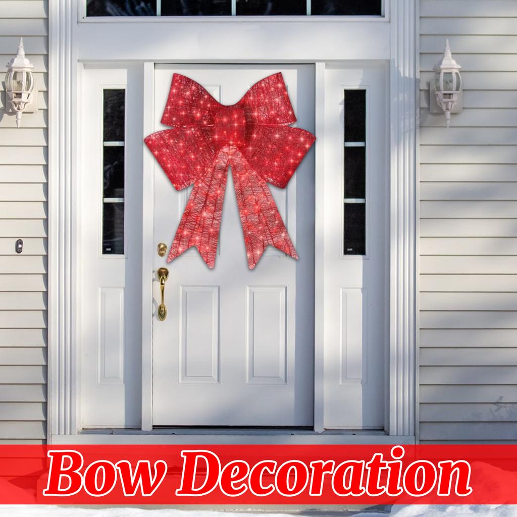 Christmas Bow, Large Outdoor LED Lighting, Holiday Decoration
