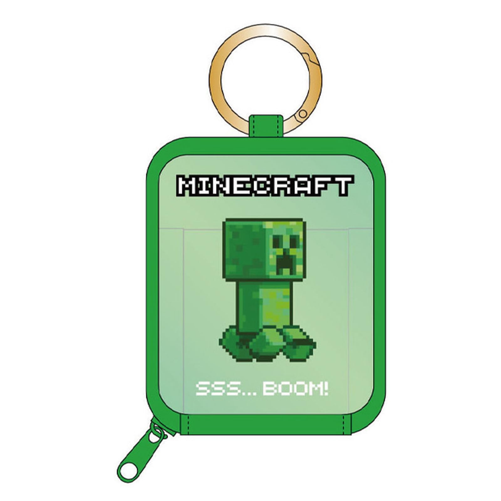 

K Company Мини-кошелек Minecraft Creeper с карабином x W7 x CKMN1-MCT-CP H8.7 D4.7см