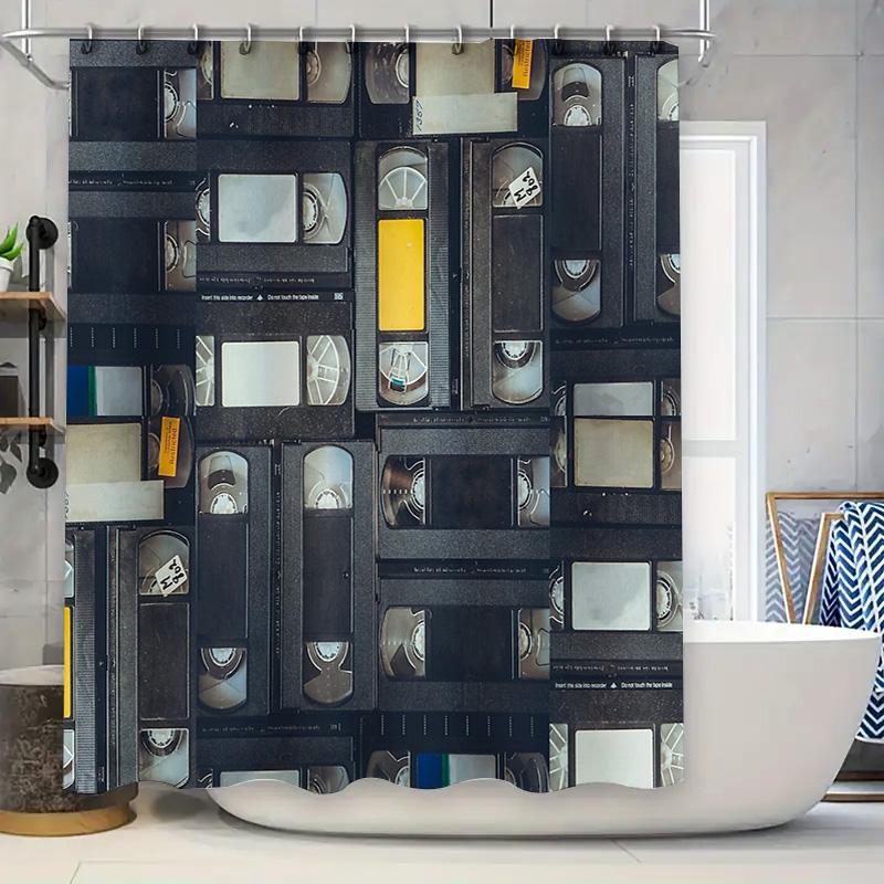 Vintage Movie Theater Curtains Shower Curtain Waterproof Theater Backdrop Film Reel Decor Home Decor Room Divider 90x180cm