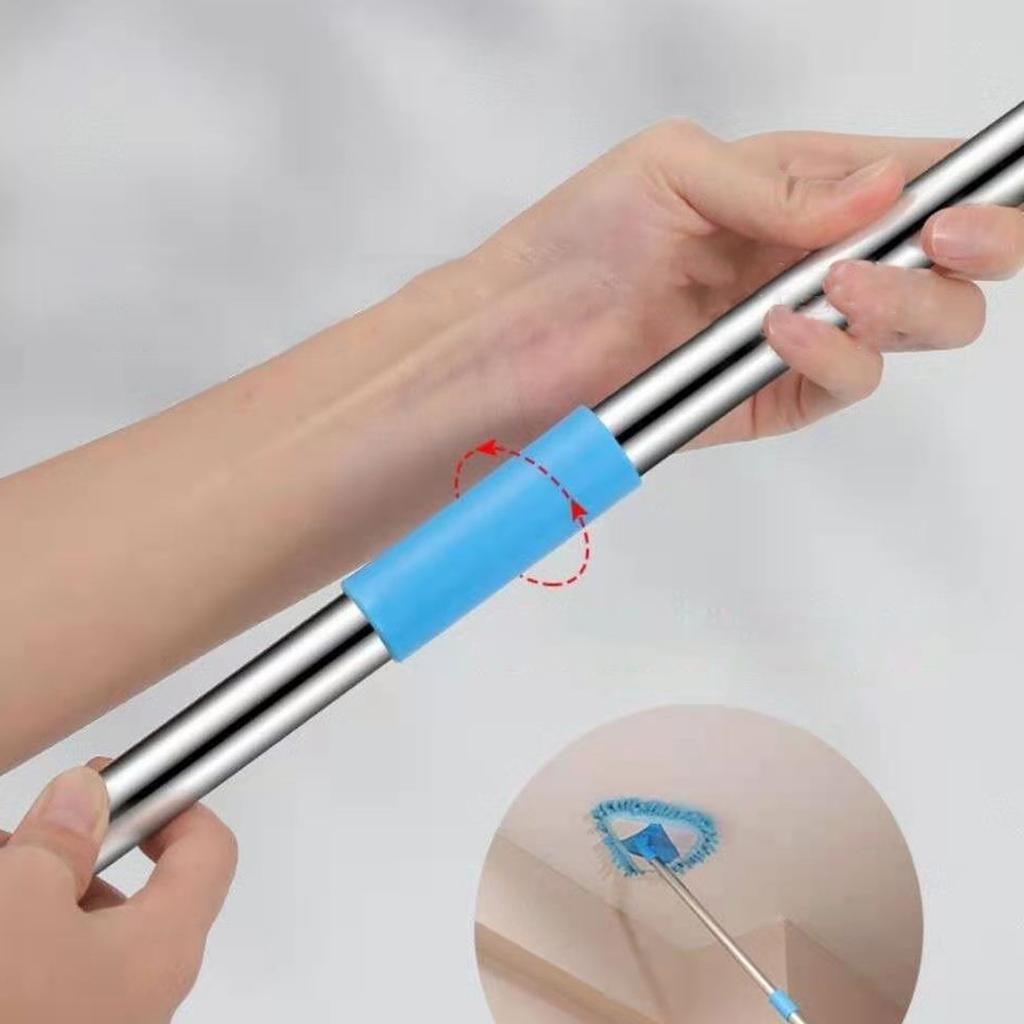 Треугольная швабра для уборки с возможностью вращения на 180 градусов, регулируемая треугольная швабра с длинной ручкой