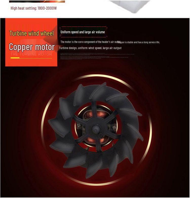 Dual-Use Electric Fan Heater: Compact, Energy-Efficient, Quick-Heating for Bedroom