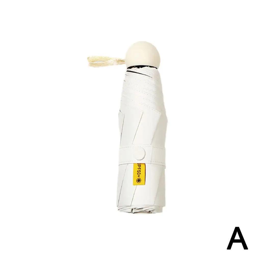 Ultralight Mini Capsule Umbrella Folding UV Protection Wind-resistant Portable Traveling Umbrella Rainproof Outdoor W0P0