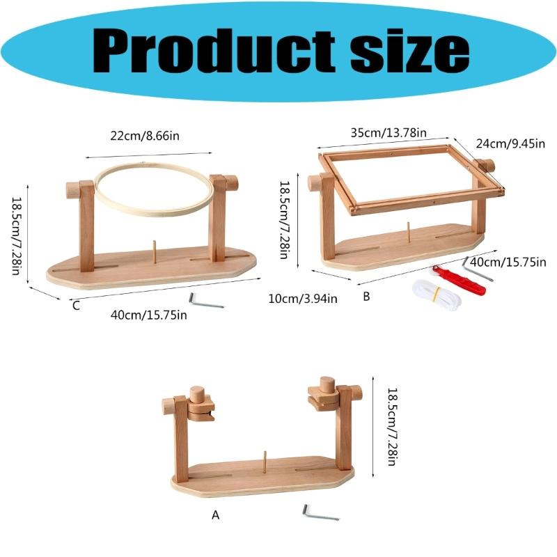 Wood Craft Frame Holder For Handmade Sewing Projects With Smooth Surfaces