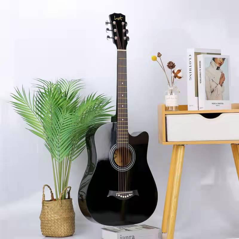 38-Inch Wooden Guitar for Beginners: Folk Practice Instrument for Adults and Students