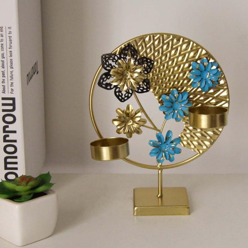 Flower Butterfly Iron Candle Holder Tabletop Decor for Home Wedding Holiday Centerpieces Beautiful Versatile Use for Any Setting