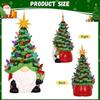 Lifelike Gnome Ornament Multi-Purpose Resin Xmas Gnome Crafts Small Christmas Dwarf Figurine for Home Decor