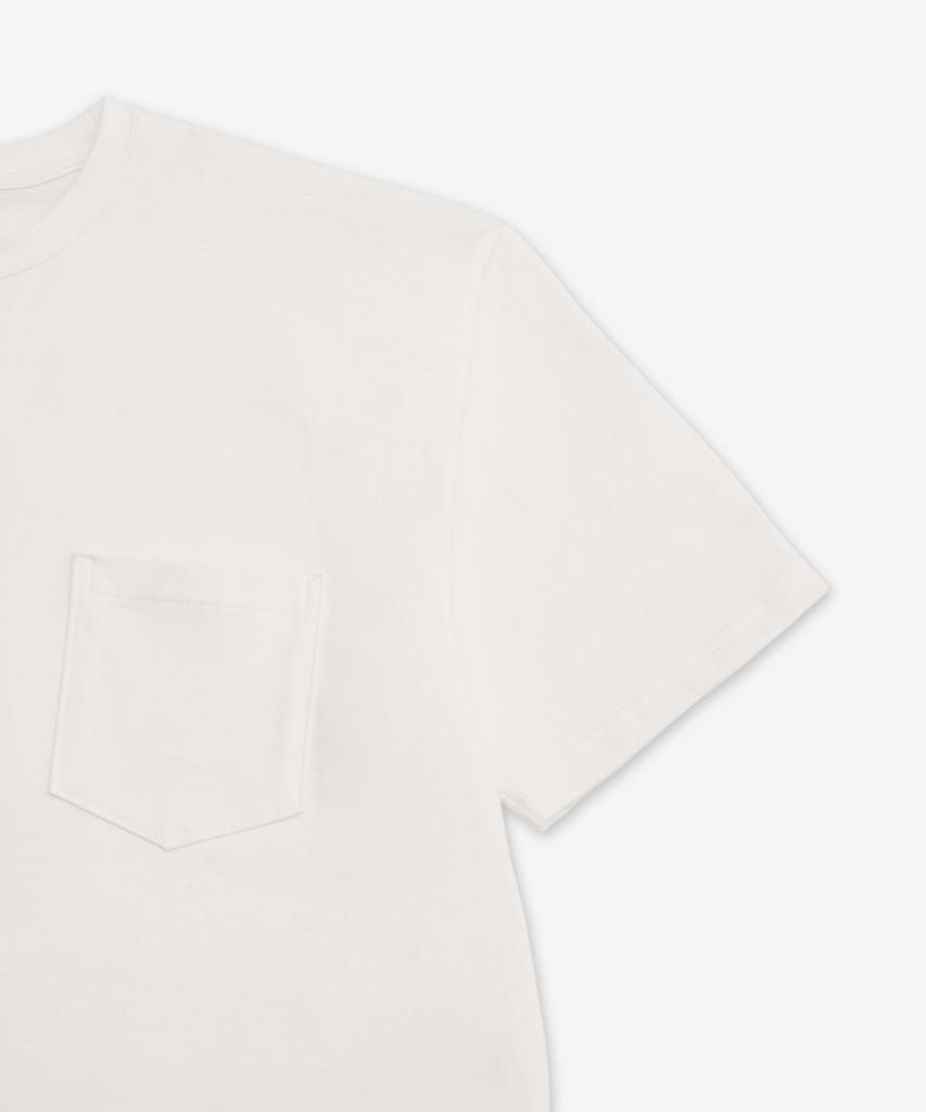 Oeoseullou Study Cotton Pocket Short Sleeve T-Shirt - White / 030017N69