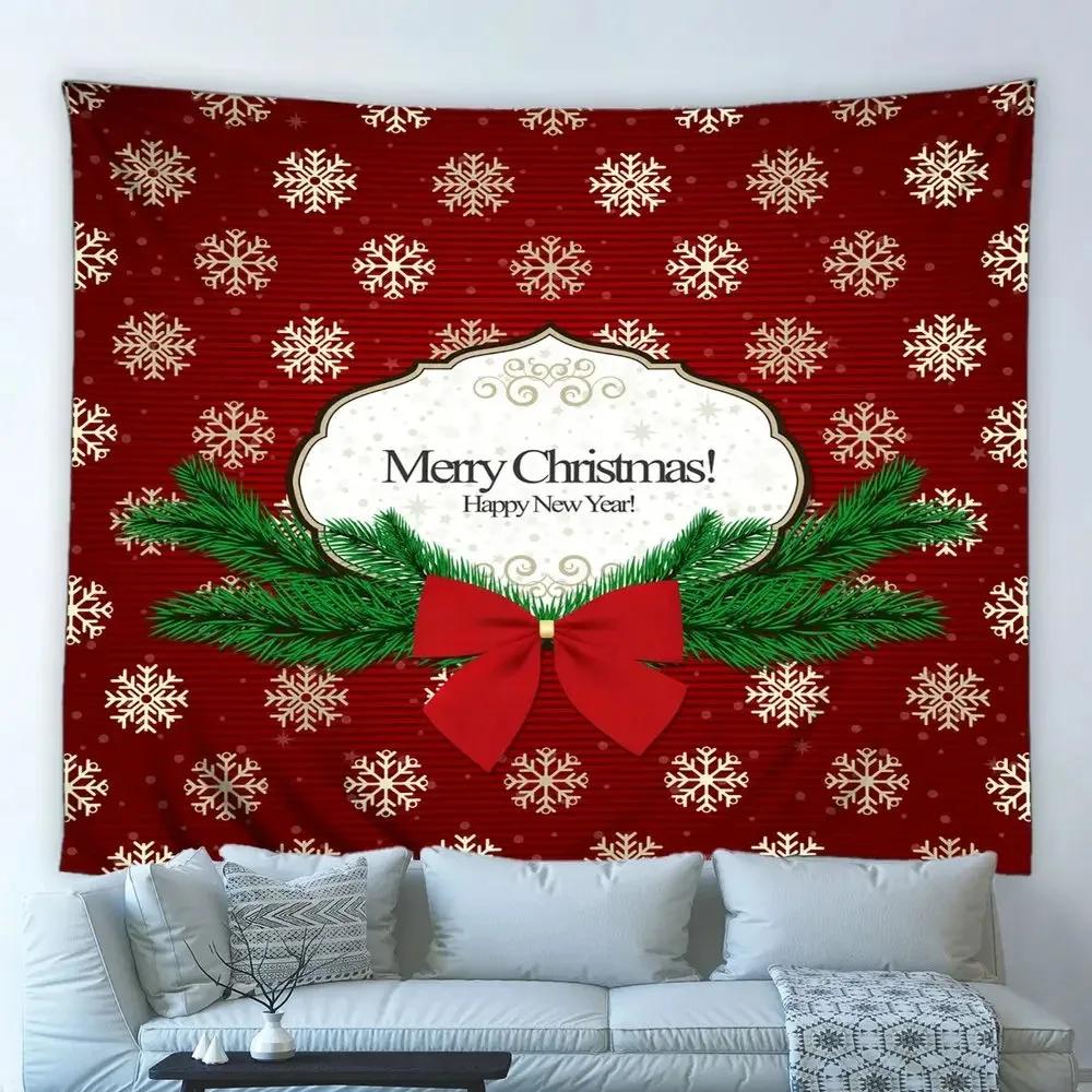 

Рождественская вечеринка Роскошный гобелен Спальня Гостиная Домашнее Рождественское украшение 100x75cm