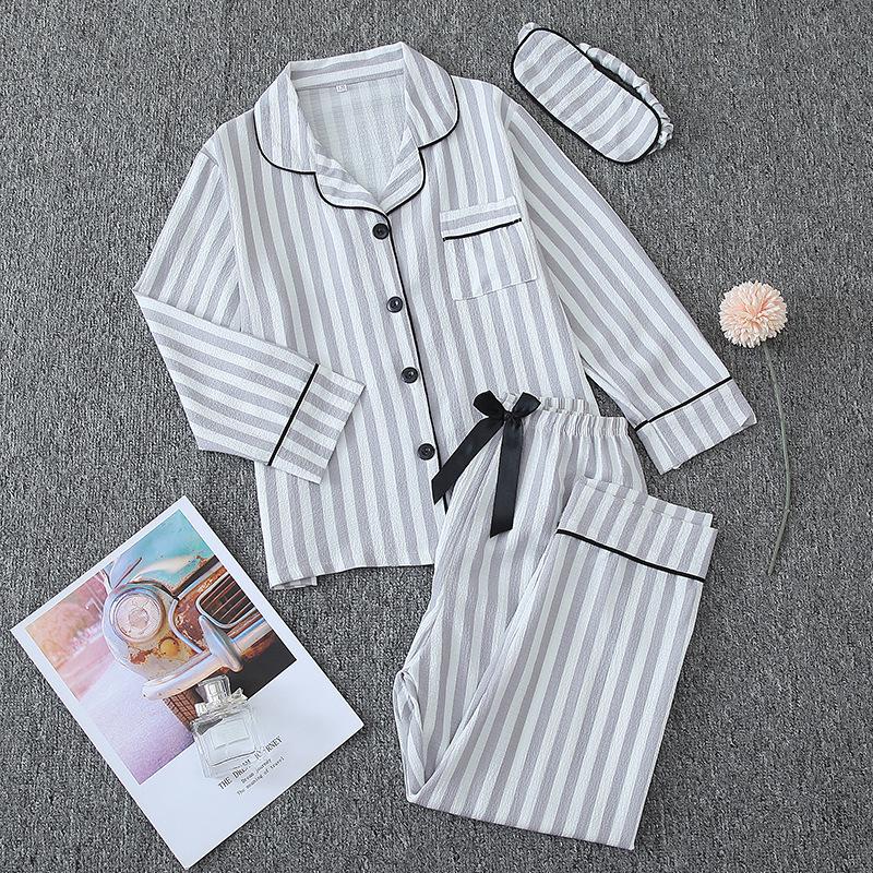 Parent-Child Matching Cotton Pajamas Set - Women's Tank Top & Shorts with Children's 7-Piece Homewear.